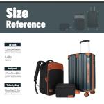 Vintage-Style Luggage Set with Backpack and Toiletry Bag