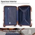 Coolife 3-Piece Hardshell Luggage Set, White