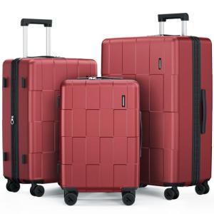 Showkoo 3-Piece Expandable Hardside Luggage Set