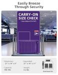 LARVENDER 20-Inch Carry-On Luggage, Violet