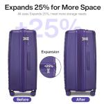 Lavender Expandable 3-Piece Hardshell Luggage Set