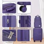 Lavender Expandable 3-Piece Hardshell Luggage Set