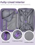 LARVENDER 20-Inch Carry-On Luggage, Violet