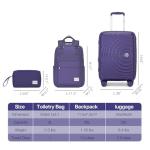Lavender Expandable 3-Piece Hardshell Luggage Set