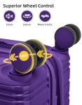 LARVENDER 20-Inch Carry-On Luggage, Violet