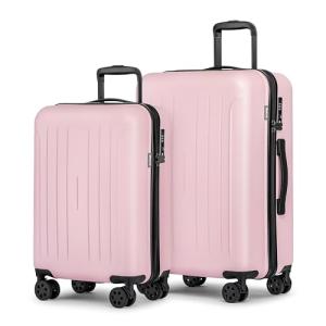 KYME Pink Hardshell Suitcase Set with Wheels