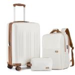 Kono 3-Piece Expandable Carry-On Luggage Set