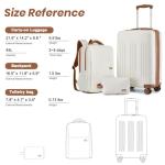 Kono 3-Piece Expandable Carry-On Luggage Set