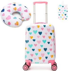 Kid's 2-Piece Hardside Luggage Set with Pillow