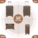 Hulsin 20-Inch Spinner Carry-On Luggage with TSA Lock