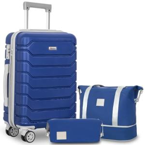 Romswi 3-Piece Lightweight Carry-On Luggage Set