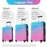 Merax 3-Piece Expandable Hardside Luggage Set