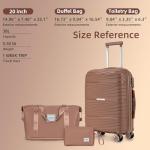 LARVENDER 20-Inch Airline Approved Carry-On Suitcase