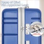 Romswi 3-Piece Lightweight Carry-On Luggage Set