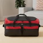 36" Red Asgard 3-Wheel Rolling Duffel Bag