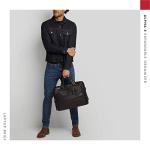 TUMI Alpha Expandable Laptop Briefcase - Black Leather