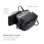 TUMI Alpha Expandable Laptop Briefcase - Black Leather