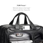 TUMI Alpha Expandable Laptop Briefcase - Black Leather