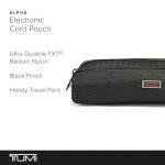 TUMI Alpha Electronic Cord Pouch - Black Aviation Organizer