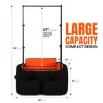 Portable Rolling Dance Bag with Garment Rack, 28