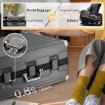 Krute 28-Inch Hardshell Checked Spinner Suitcase