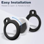 Black MOLOSLEEVE Airtag Holder with Keychain