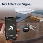 Black MOLOSLEEVE Airtag Holder with Keychain