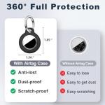 Black MOLOSLEEVE Airtag Holder with Keychain