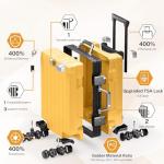 Krute 24-Inch Lightweight Hardshell Suitcase - Yellow