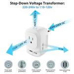 European Universal Travel Plug Adapter for Aviation Use