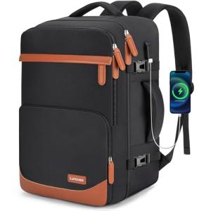 40L Water-Resistant Travel Backpack with USB Port