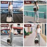 Aviation Laptop Backpack with USB Charger - Beige/Black/Brown