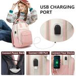 Aviation-inspired Pink Backpack: Laptop Bookbag for Women