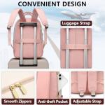 Aviation-inspired Pink Backpack: Laptop Bookbag for Women