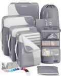 OlarHike 8-Piece Travel Packing Cubes - Ash Grey