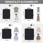 Compression Packing Cubes for Travel - Black