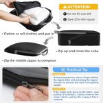 Compression Packing Cubes for Travel - Black