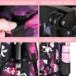 Black ZLYERT Rolling Backpack with Lunch Box for Girls & Women