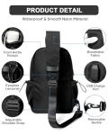 Black Sling Crossbody Bag for Aviation Enthusiasts