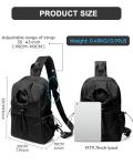 Black Sling Crossbody Bag for Aviation Enthusiasts
