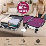 Purple Compression Packing Cubes, 4-Pack for Aviation Travel