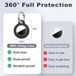 Black MOLOSLEEVE Airtag Holder with Keychain