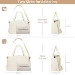 Aviation-friendly USB Sports Duffel for Women (Beige)