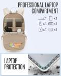 Women's Lightweight Flight Laptop Backpack: 15.6" Anti-Theft, USB