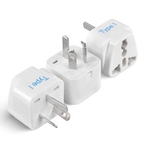 Grounded Universal Travel Plug Adapter for Australia, China, New Zealand