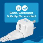 Grounded Universal Travel Plug Adapter for Australia, China, New Zealand