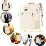 MATEIN Beige Laptop Backpack 15.6 Inch, Aviation Fashion Bag