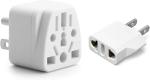 European Plug Adapter for American Travel, White