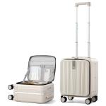 Hanke 16" Underseat Hard Shell Luggage - Ivory White