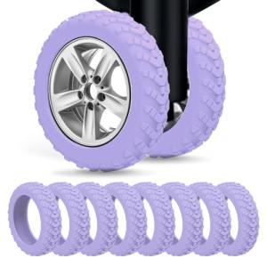 Purple Luggage Wheel Covers Set for Aviation Suitcases